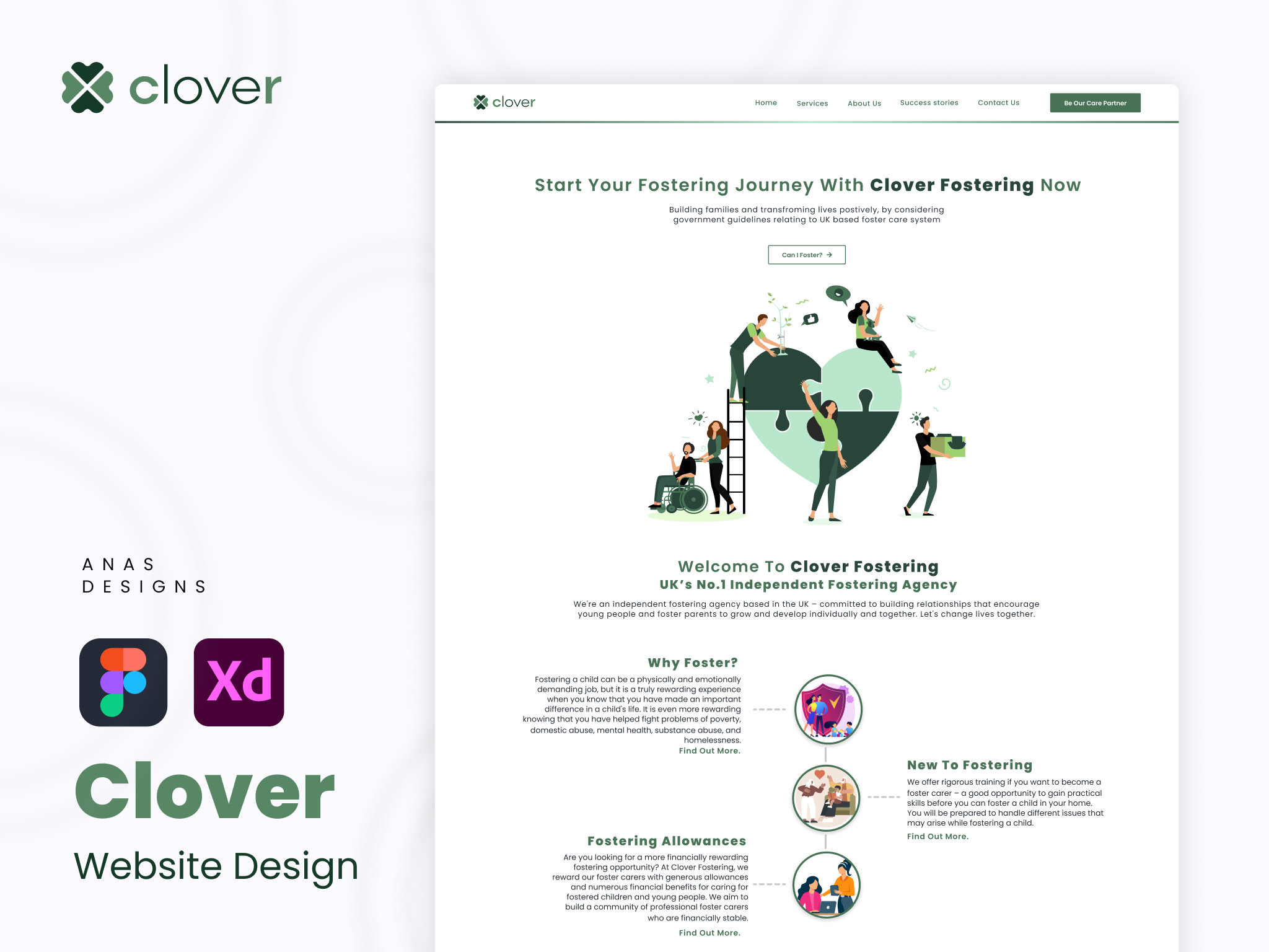 Clover Landing Page Design