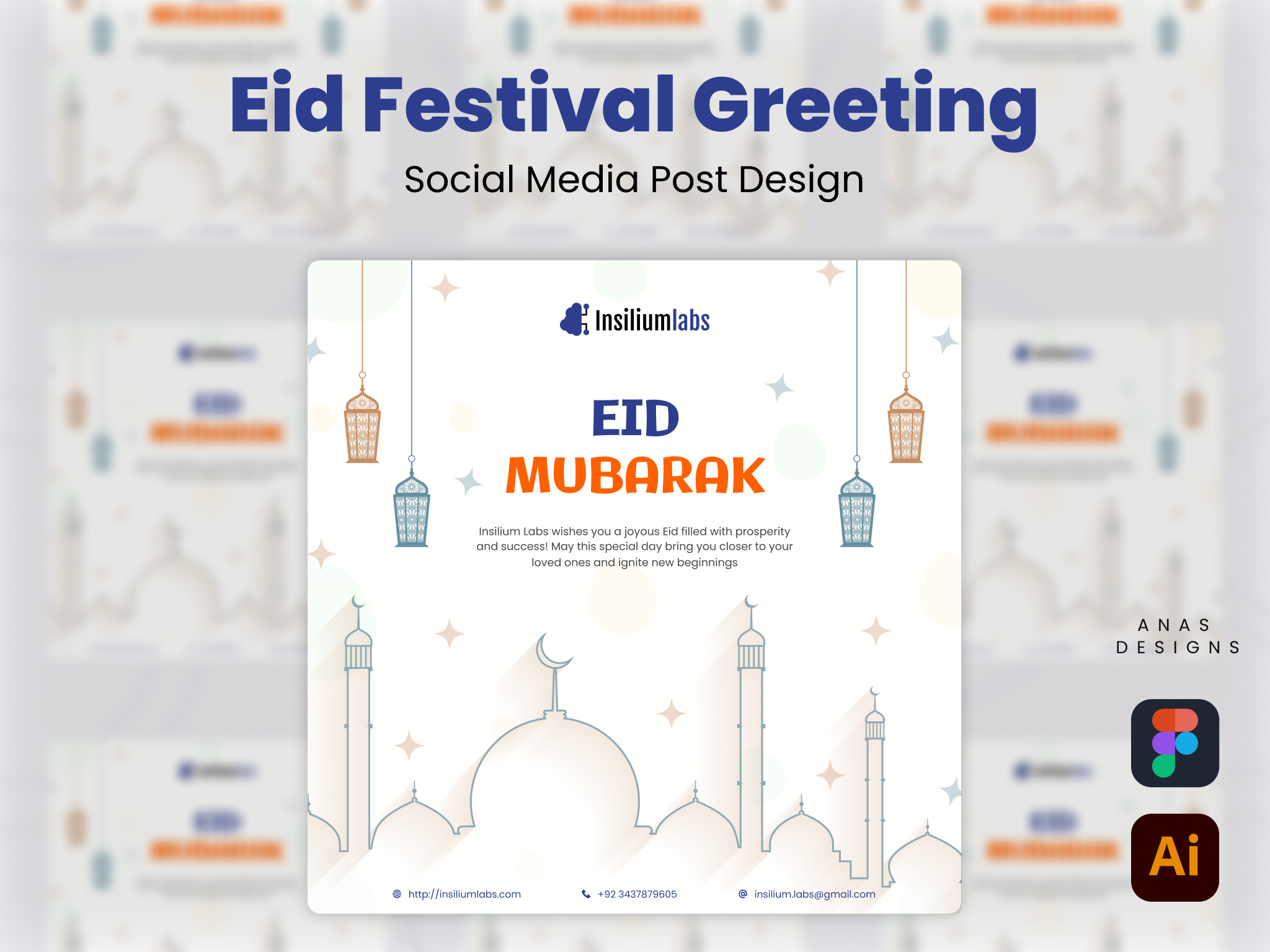 Eid Festival Greeting Post