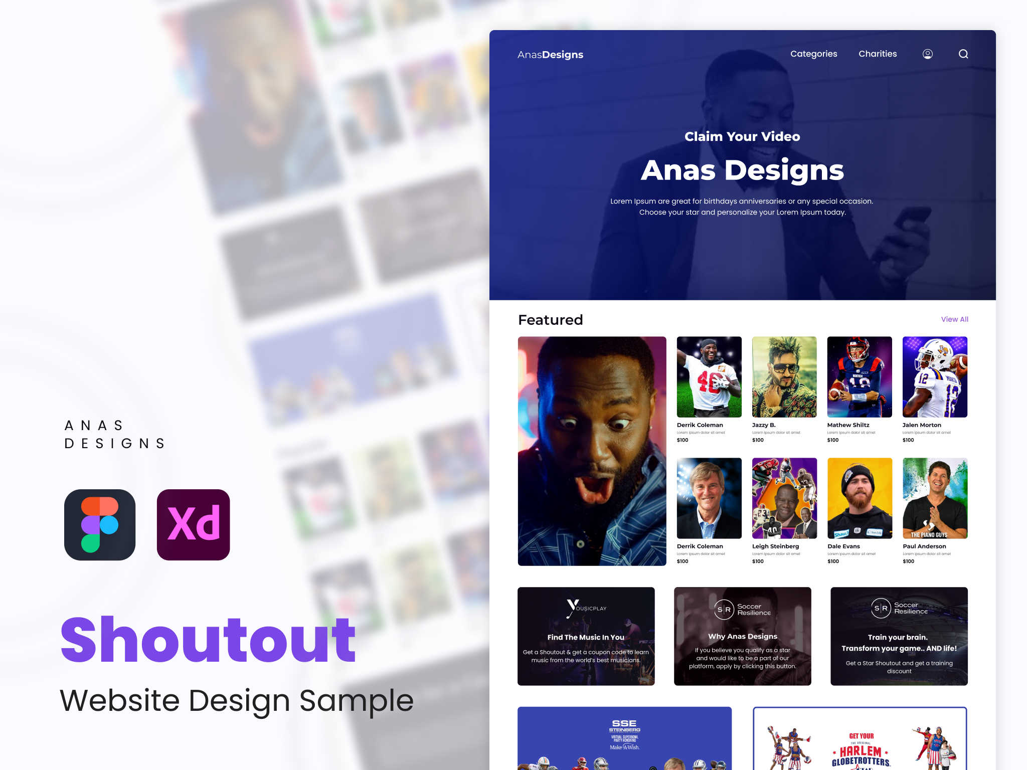 Shoutout Project Website Design